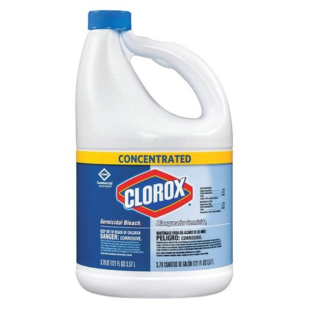 CLOROX Clorox 30966 121 oz Bleach Liquid Commercial Germicidal - Case of 3 30966